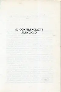 El conferenciante silencioso